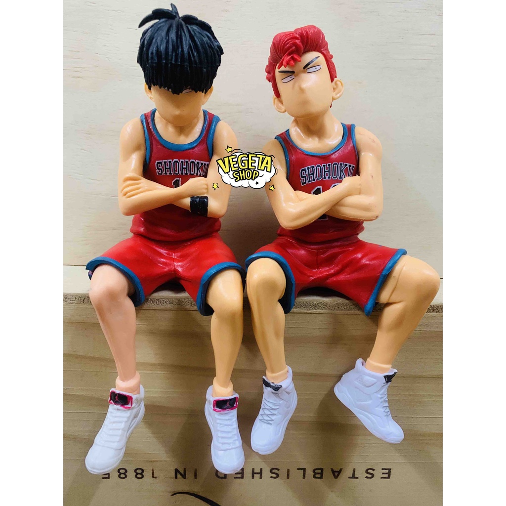 Mô hình Slam Dunk - Hanamichi Sakuragi &amp; Rukawa Kaede - Mô hình cầu thủ bóng rổ cực ngầu - Kích thước 3,5x8 &amp; 6,5x15cm