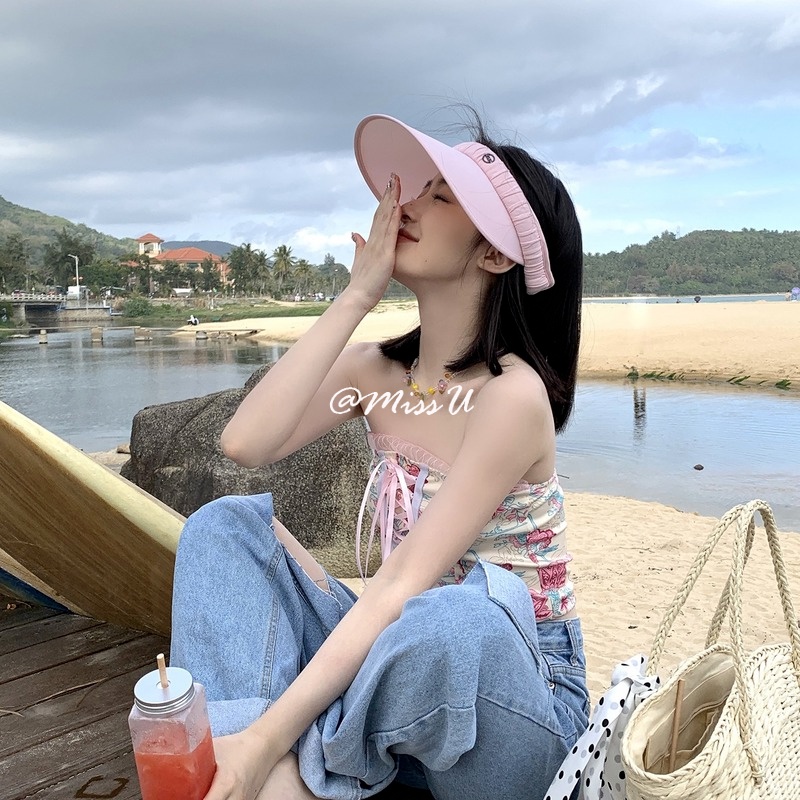 Mũ Nửa Đầu Vành Rộng Chống Tia Uv Thời Trang Mùa Hè UPF50+