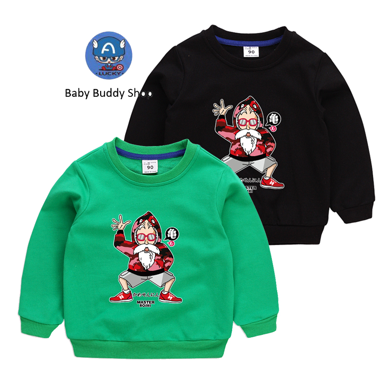 **Ready Stock** Autumn shark man Cartoon 10 Colors Children Cotton  Long Sleeve  Sweater