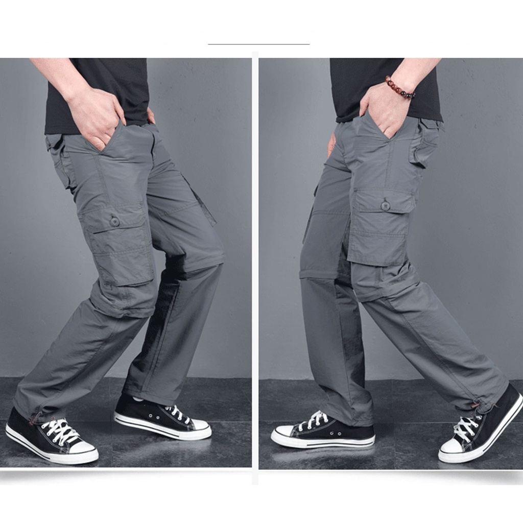Quần Thể Thao Tháo Ống Jogger Nam US ARMY Vải Gió, Dáng Thể Thao, Bo Ống Trẻ Trung, Lưng Chun Thoải Mái