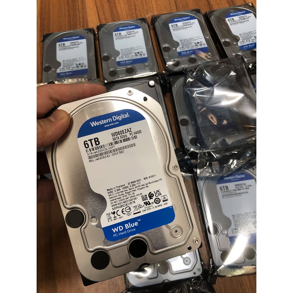 Ổ cứng HDD Western Blue 6TB chứa dữ liệu, Camera