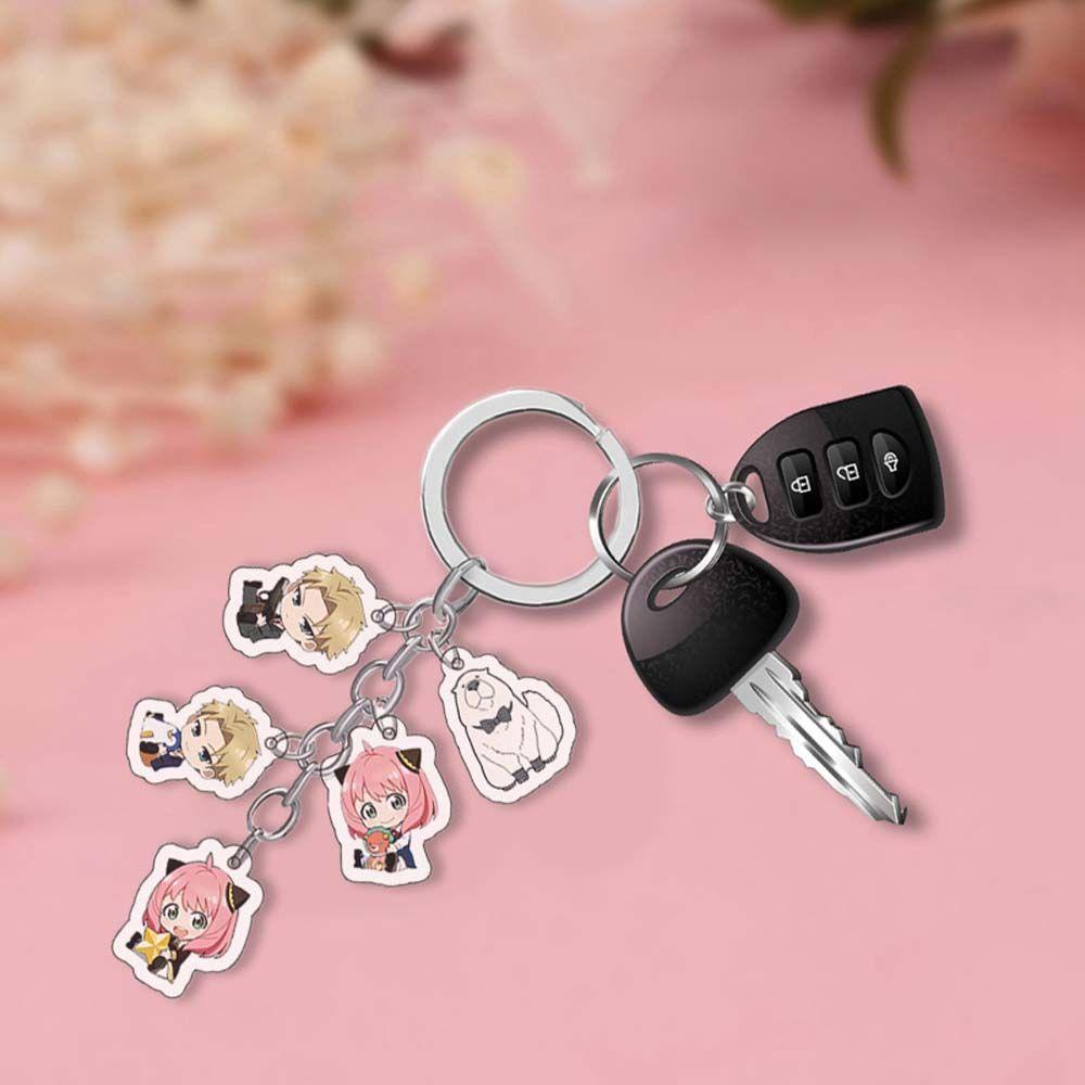Móc Chìa Khóa Bằng Acrylic In Họa Tiết Hoạt Hình SPY X FAMILY Cho Xe Hơi