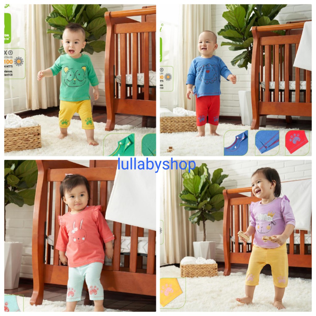 [Mã FASHIONT4FA2 giảm 10K đơn 50K] Bộ quần áo tay lỡ Lullaby, bộ cotton bé trai, bé gái cao cấp