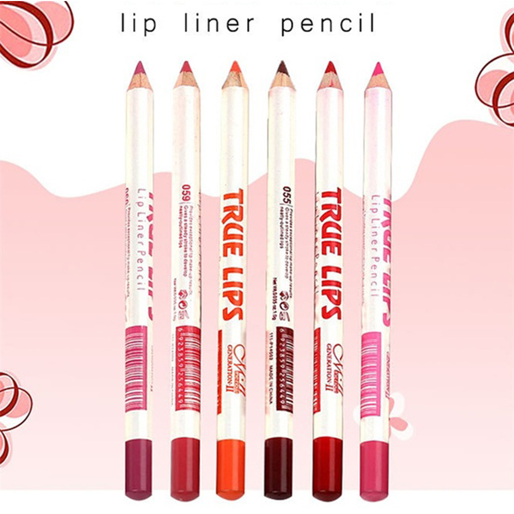 (Hàng Mới Về) Set 6 Chì Kẻ Viền Môi Chống Thấm Nước Và Lâu Trôi Cao Cấp | BigBuy360 - bigbuy360.vn