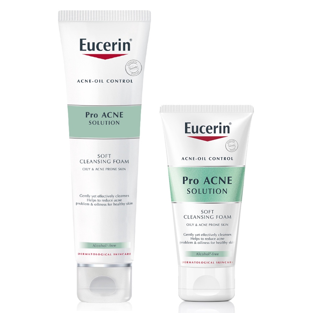 Sữa rửa mặt dành cho da dầu mụn Eucerin Pro Acne Cleansing Foam 50gr - 150gr