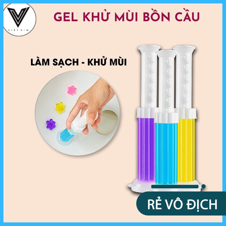 Gel Khử Mùi Bồn Cầu, Bồn Rửa Tay 6 Loại Mùi Hương - Gel Khử Mùi, Khử Khuẩn Hình Bông Hoa