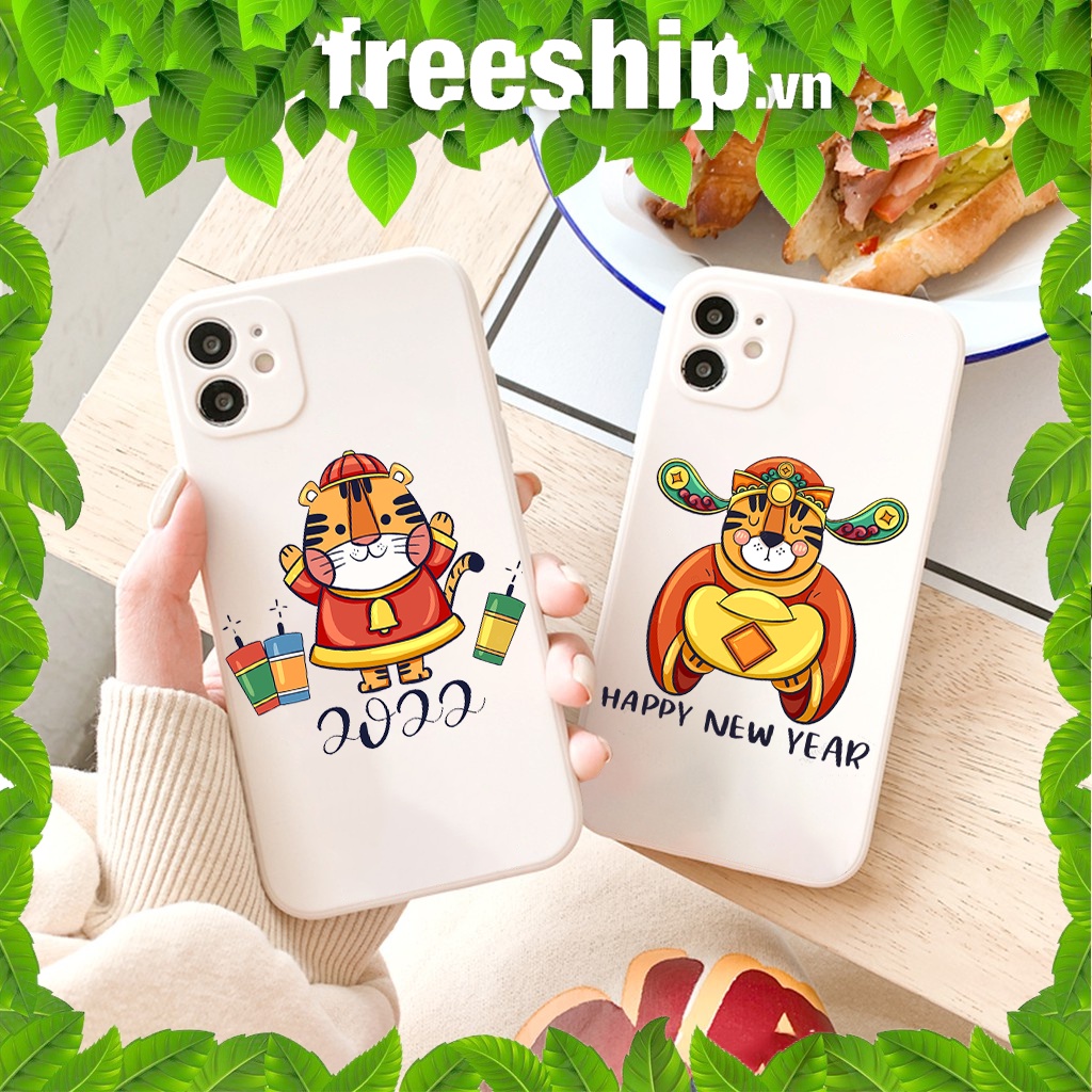 Ốp lưng iphone TẾT Hổ Thần Tài cạnh vuông ỐP TẾT 2023 6/6plus/6s/6splus/7/7plus/8/8plus/x/xr/xs/11/12/pro/max/plus e122