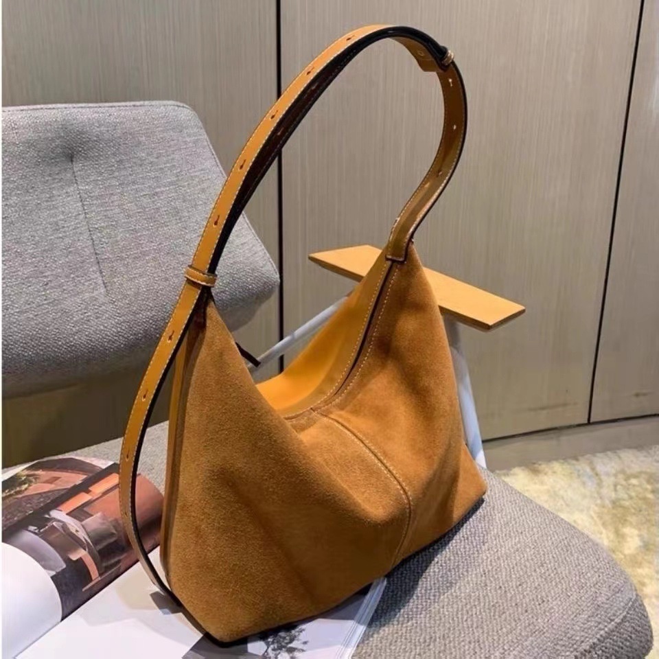 Túi Xách Da Lộn Ngăn Chứa Rộng Thời Trang retro Cho Nữ