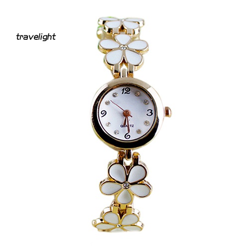 Đồng Hồ Đeo Tay Đính Đá Họa Tiết Hoa Cúc Thời Trang Dành Cho Nữ