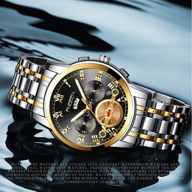 Đồng hồ nam chính hãng FNGEEN, Đồng hồ nam chính hãng đẹp  dây thép cao cấp không gỉ 4001 - Aka Mart | BigBuy360 - bigbuy360.vn