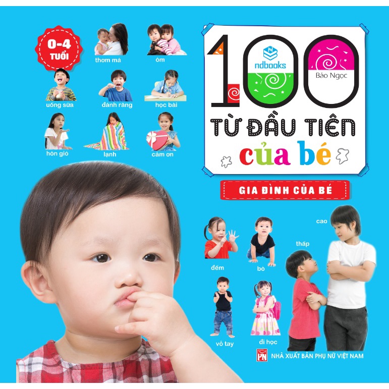 Sách - 100 từ đầu tiên của bé (0-4 tuổi) Bìa mềm - ndbooks
