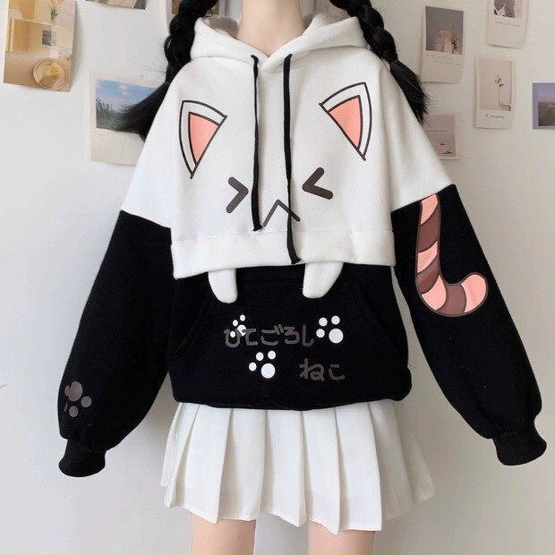 Áo khoác, áo hoodie unisex nam nữ nỉ ngoại chú mèo nổi giận cute năng động thời trang học đường