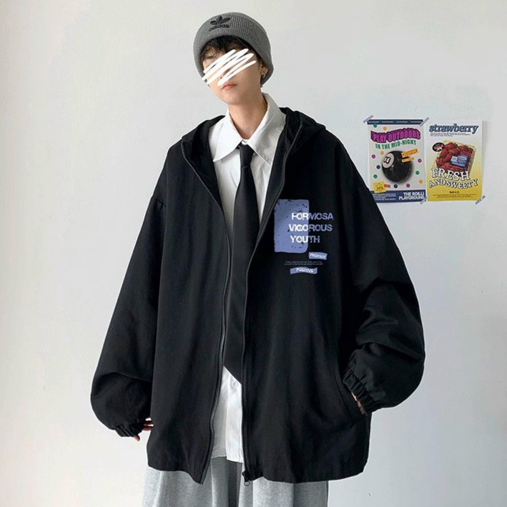 Áo khoác dừ thời trang nam, form áo rộng rãi chuẩn phong cách hàn quốc
