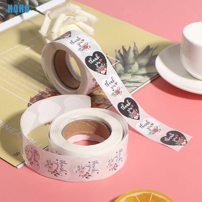 Set 500 Miếng Dán Trang Trí Hình Chữ Thank You Xinh Xắn