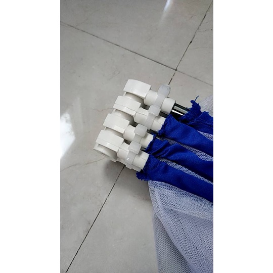 (HOT) Màn Mùng chụp gấp gọn thông minh khung INOX 304 có chân viền lụa 1m/1m2/1m4/1m6/1m8/2m