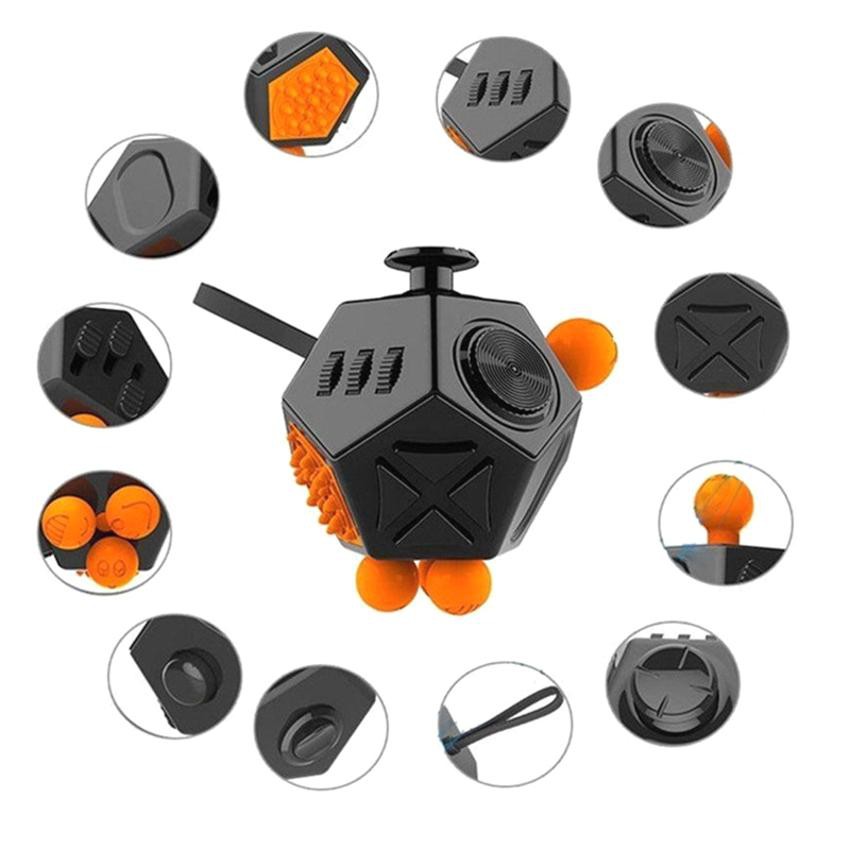 Khối Đồ Chơi Fidget Cube 12 Mặt Giúp Giảm căng thẳng