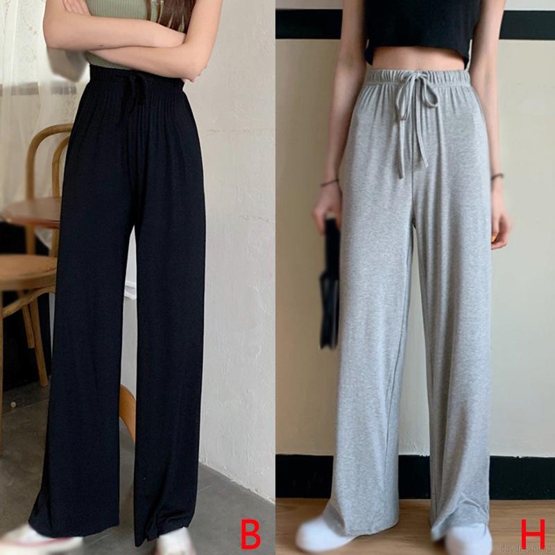 Quần dài ống rộng lưng cao thời trang dành cho nữ