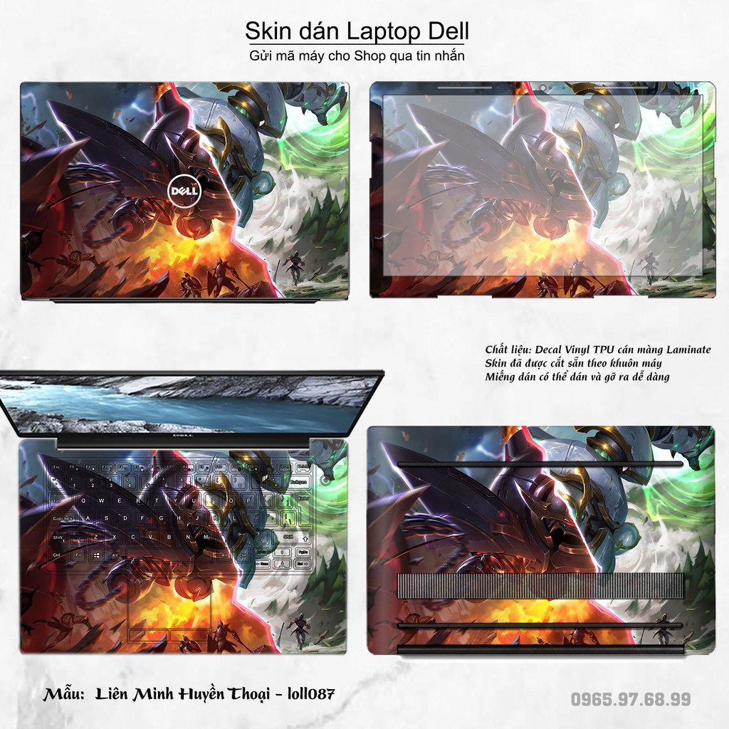 Skin dán Laptop Dell in hình Liên Minh Huyền Thoại nhiều mẫu 12 (inbox mã máy cho Shop)