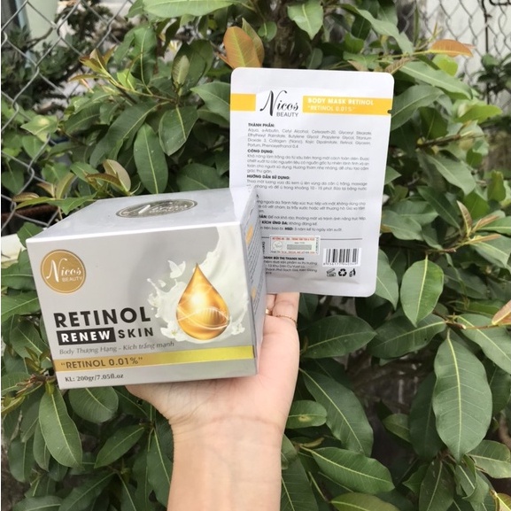 [Ảnh thật] Body Retinol Nicos Thanh Nhi chính hãng tặng kèm gói ủ trắng