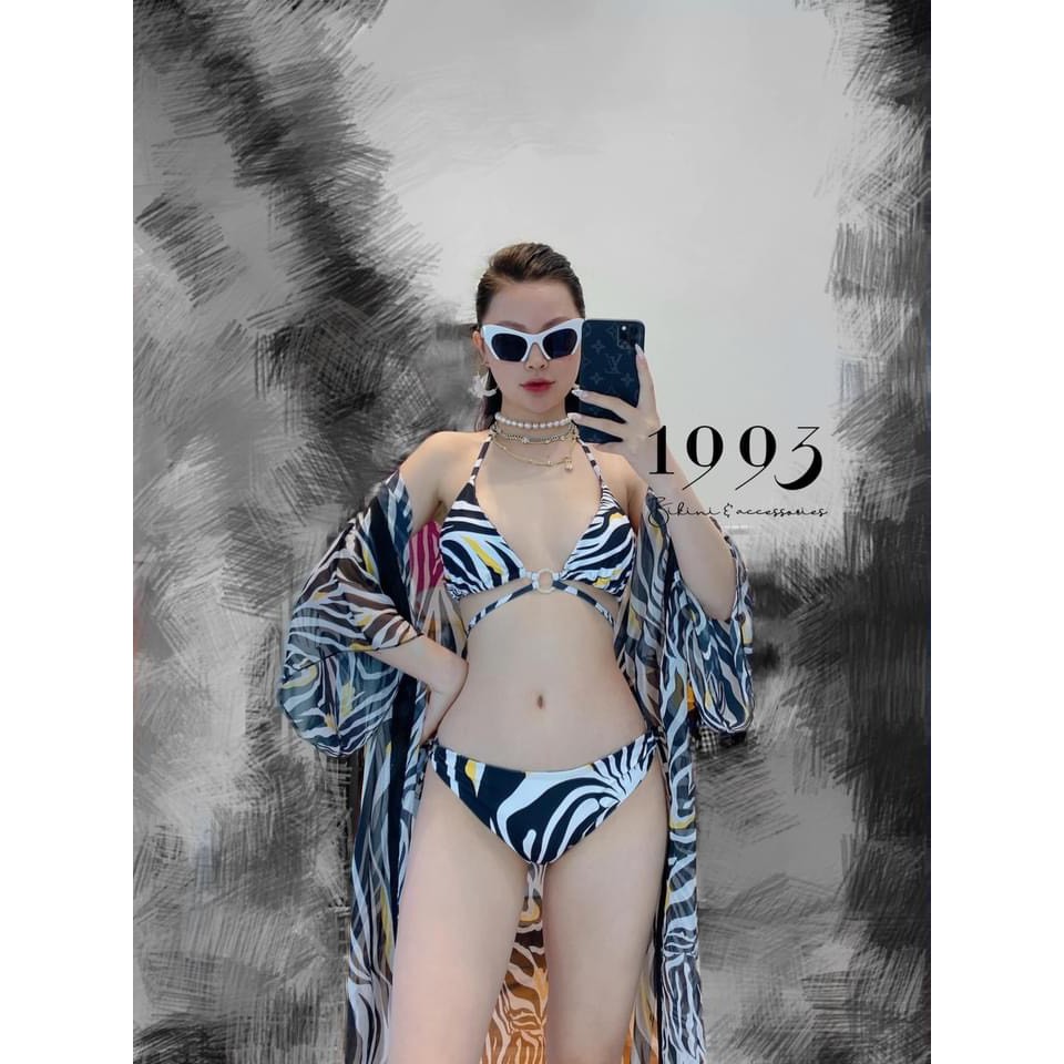 Bikini, Đồ Bơi Đi Biển Hai Mảnh Set 3 Món Tam Giác Secxy ODERI BM-030
