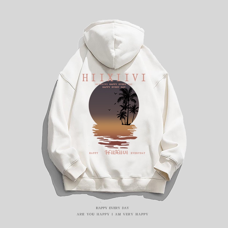 NRVP Áo Khoác Hoodie Tay Dài Dáng Rộng In Họa Tiết Phong Cách Hàn Quốc Dành Cho Nam Nữ