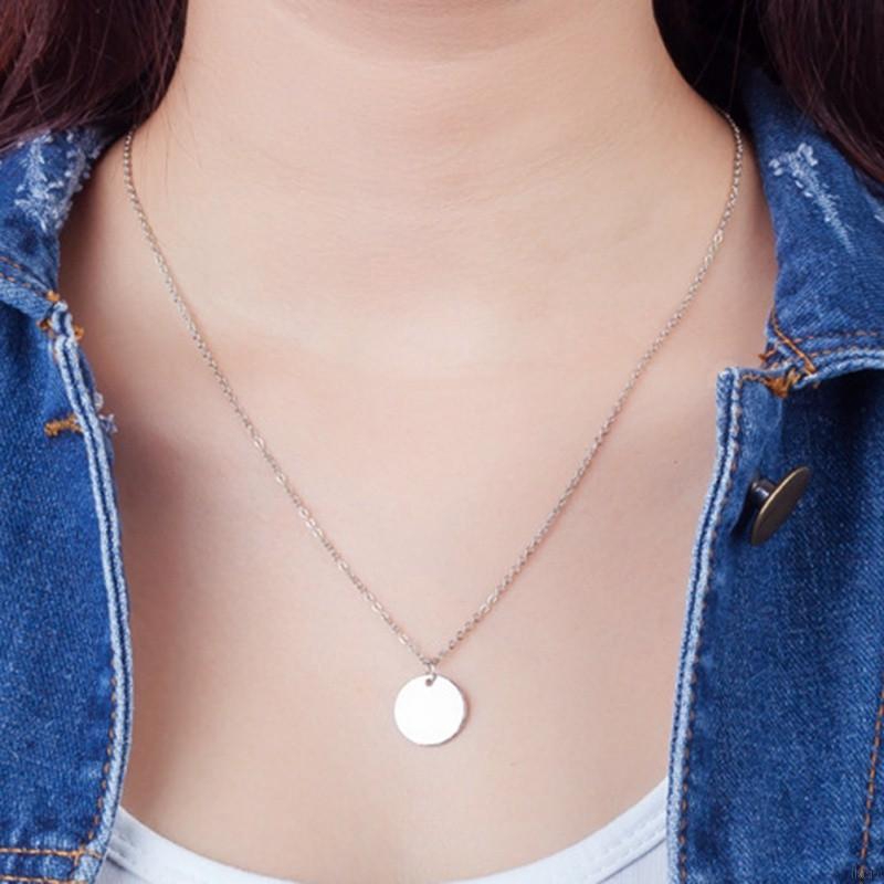 Dây chuyền hợp kim mặt tròn duyên dáng cho nữ