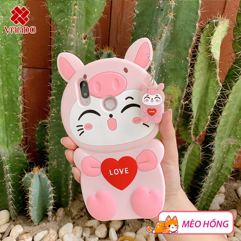 Ốp HUAWEI Y7 Prime 2018, Y9 2019 VIVO V7 Plus V9/V9 Youth Chống bẩn Mèo tình yêu