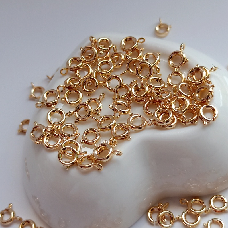 Móc Khóa Càng Cua Bằng Đồng 14K Màu Vàng Kim Chuyên Dụng Làm Đồ Thủ Công diy