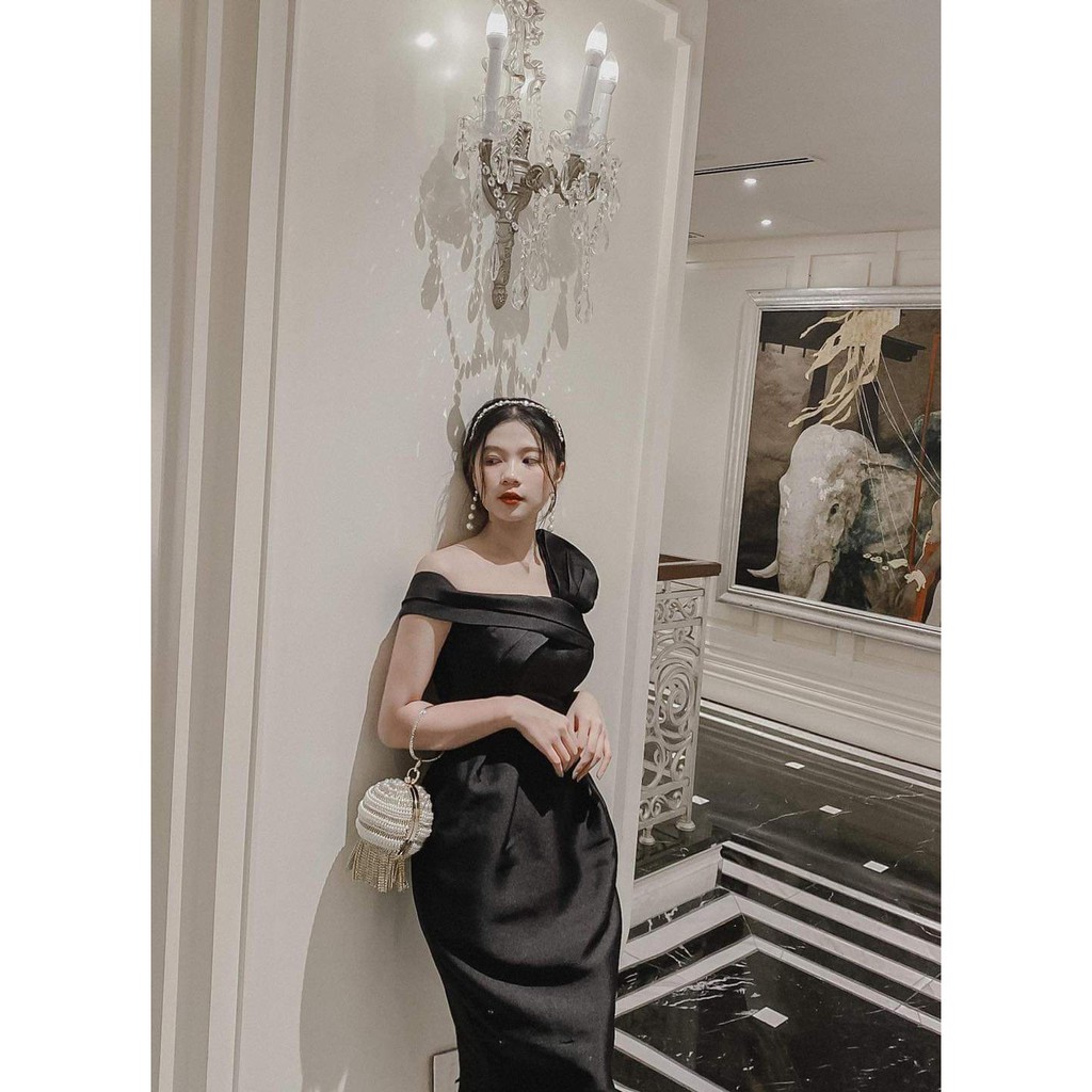 Đầm dự tiệc ôm body sang trọng, chất vải tafta dày dặn