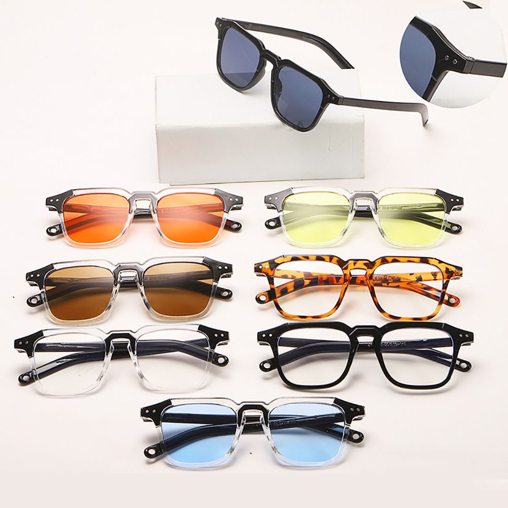 Kính Mát Gọng Vuông Trong Suốt Phong Cách Cổ Điển Thời Trang Cho Nam