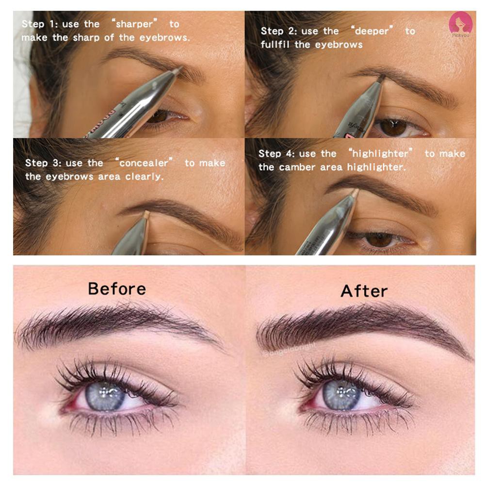 [Hàng mới về] Bút Kẻ Lông Mày 4 Trong 1 Chống Thấm Nước Trang Điểm Bắt Sáng Tự Nhiên | BigBuy360 - bigbuy360.vn
