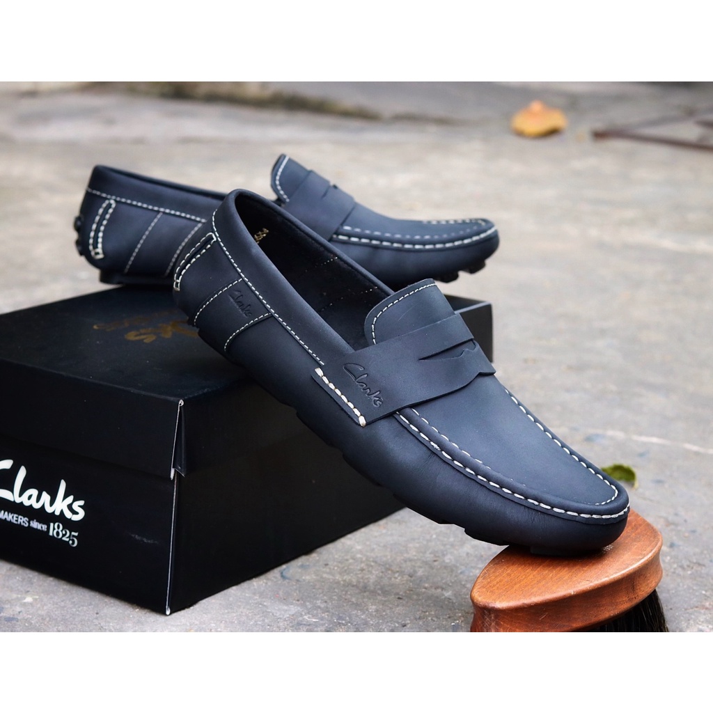 Giày lười CLARKS cho nam da bò mềm, nhập khẩu Thái Lan  GCL03