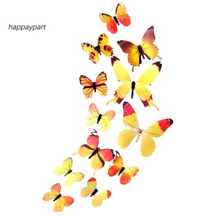 Rxjj 3d gradient butterfly wall stickers wings foldable decal indoor - ảnh sản phẩm 6