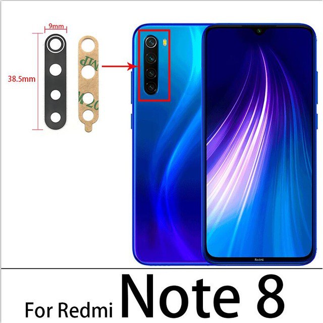 Lưng Thấu Kính Camera Sau Thay Thế Kèm Keo Dán Cho Xiaomi Note 9s 9 Pro 8 7 8t 5 4 3 2 1 Max