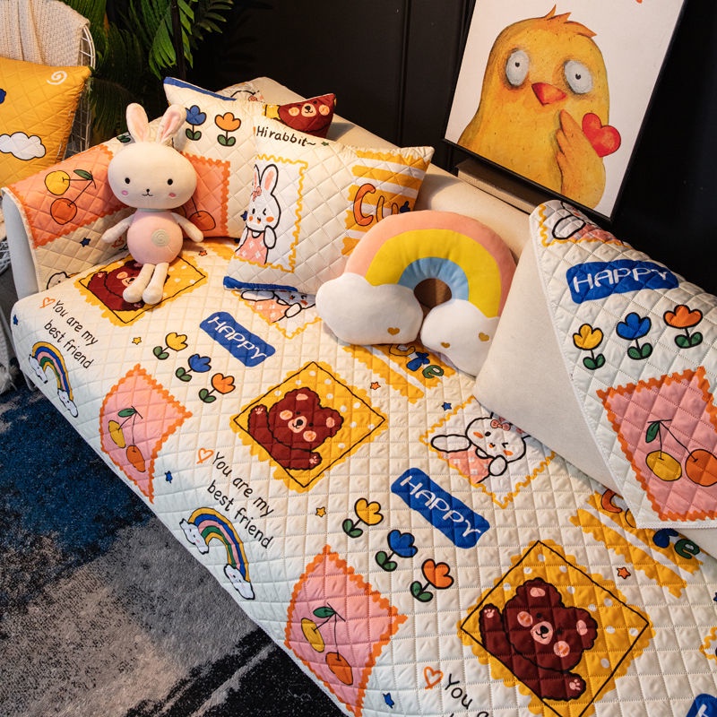 ⚡  ⚡ Vỏ bọc đệm ghế sofa đơn/đôi chất liệu cotton dày dặn
