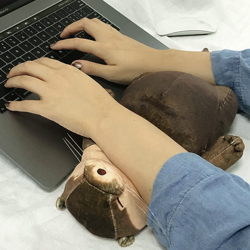 Đệm Kê Cổ Tay Cho Bàn Phím Và Chuột Máy Tính Hình Otters Nhồi Bông Dễ Thương