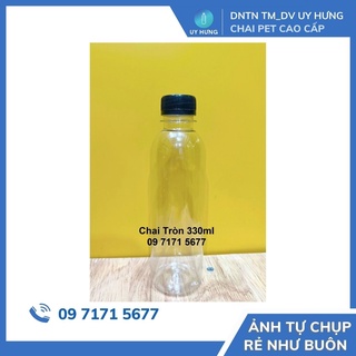 Combo 10 chai pet tròn 330ml, nhựa cao cấp, bền đẹp - 𝐂𝐇𝐀𝐈 𝐍𝐇𝐔̛̣𝐀 𝐔𝐘 𝐇𝐔̛𝐍𝐆