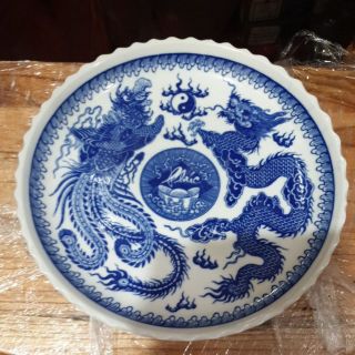 Đĩa trái cây sứ bát tràng cao 5cm