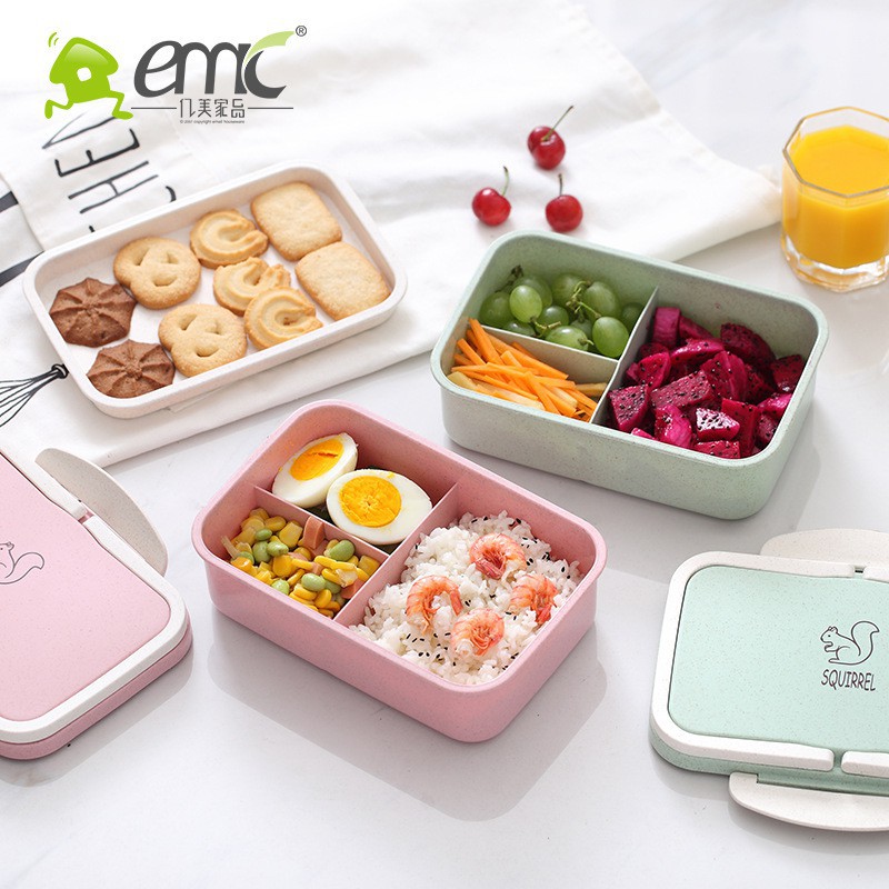 [FREESHIP] Hộp đựng cơm lúa mạch 2 tầng SQUIRREL Loại Tốt.