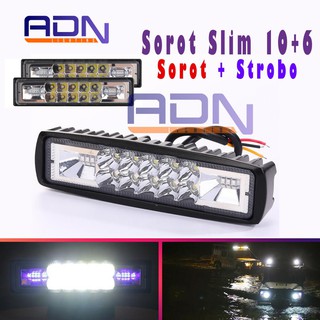 Đèn Led Chiếu Sáng Dành Cho Xe Hơi/Xe Máy 10 Eyes 3X3 STROBO ADN