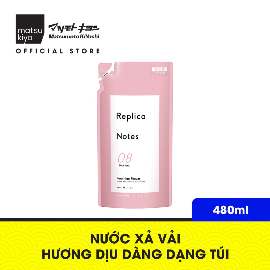 Nước xả vải MK Replica Notes dạng túi 480ml - hương dịu dàng matsukiyo