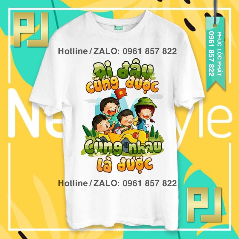 Áo Thun Nhóm Đồng Phục Du Lịch Gia Đình Đội Nhóm Mùa Hè