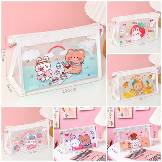 Túi Đựng Bút Tam Giác Trong Suốt Size To