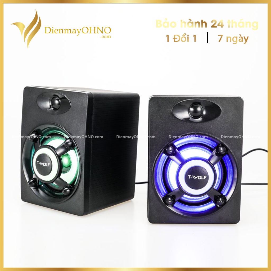 Loa Máy Tính LED RGB T-Wolf S1 Chính Hãng Loa Nghe Nhạc Máy Vi Tính Để Bàn PC Laptop Bluetooth Cao Cấp - Điện Máy OHNO