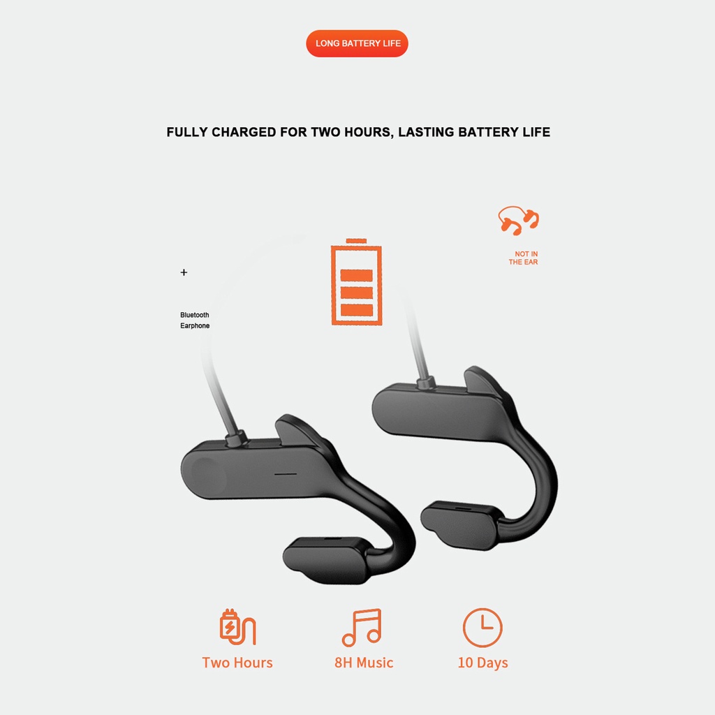 Tai nghe bluetooth 5.2 truyền âm qua xương thời trang