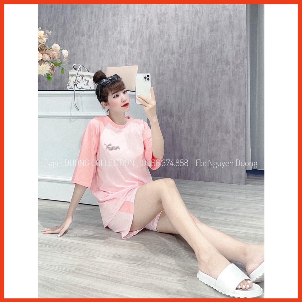 Set Đồ Nữ Đẹp 🍀FREESHIP🍀 Đồ Bộ Áo Thun Cotton Dáng Rộng Tay Lỡ Phối Quần Đùi Mặc Siêu Mát (Ảnh Thât) siê