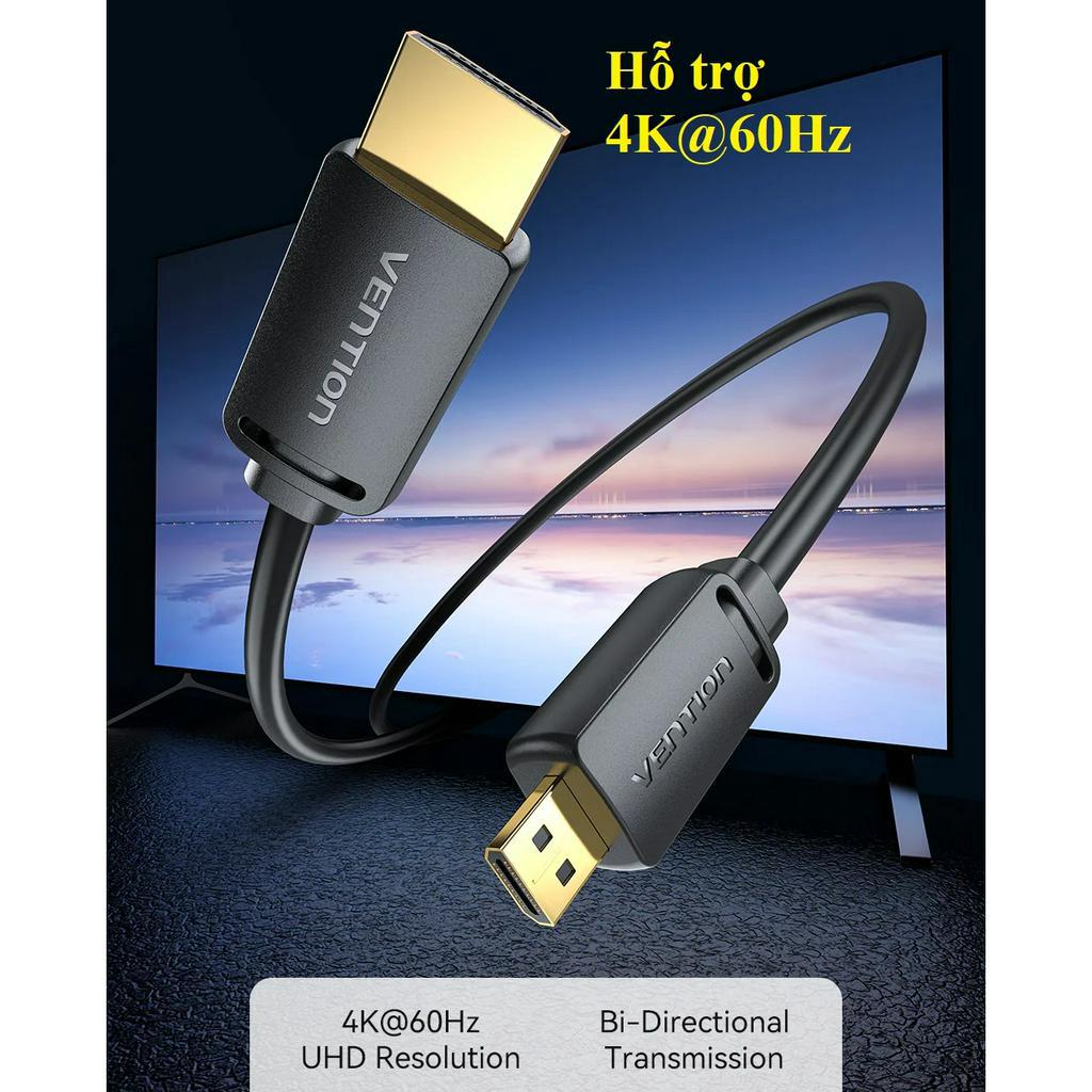 [ Micro HDMI - HDMI ] Cáp chuyển 2 chiều HDMI-D ra HDMI-A male 4K@60Hz Vention AGI