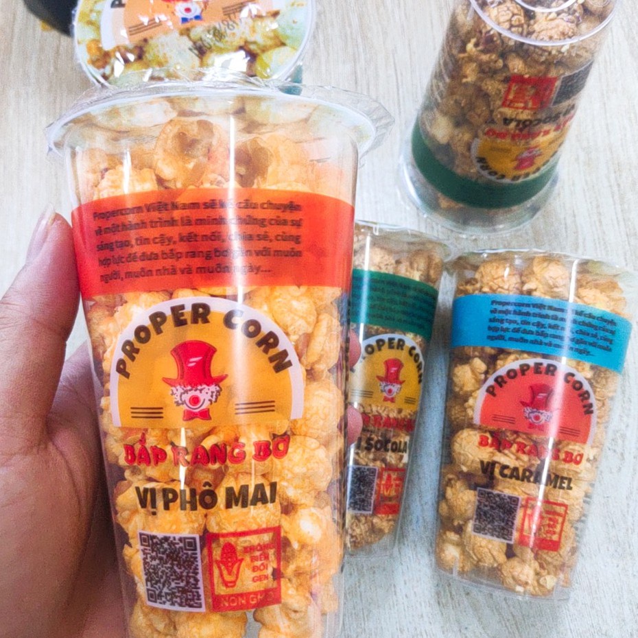 Bắp Rang Bơ Popcorn Vị Phô Mai/ Vị Socola/ Vị Caramen