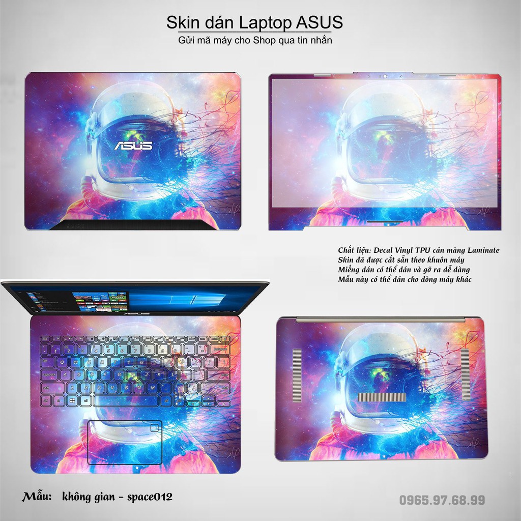 Skin dán Laptop Asus in hình không gian _nhiều mẫu 2 (inbox mã máy cho Shop)