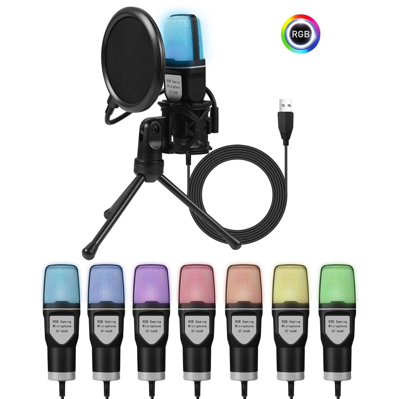 Micro zzz Usb Có Dây Với Giá Đỡ Kẹp Cho Đèn RGB / Pc